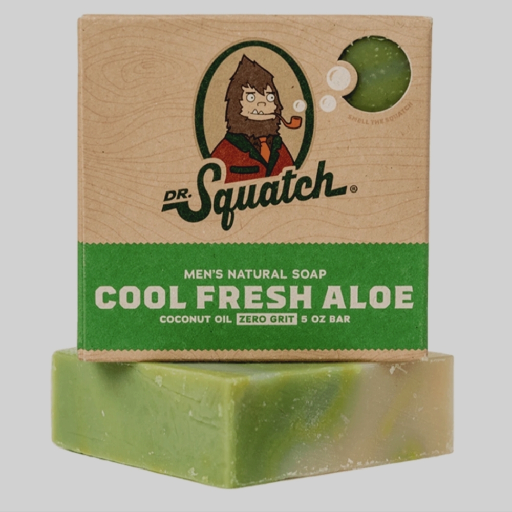 DR SQUATCH  2 Cool Fresh Aloe Men's All Natural Soap